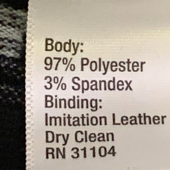 The Limited Womens Open Jacket Black White Houndstooth Sz 12 Faux Leather Trim - Picture 6 of 13